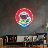 Astronaut Eating Ramen Led Neon Acrylic Artwork